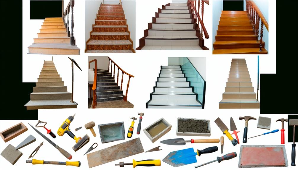 Voorbeelden van rechte open trap en trapbekleding